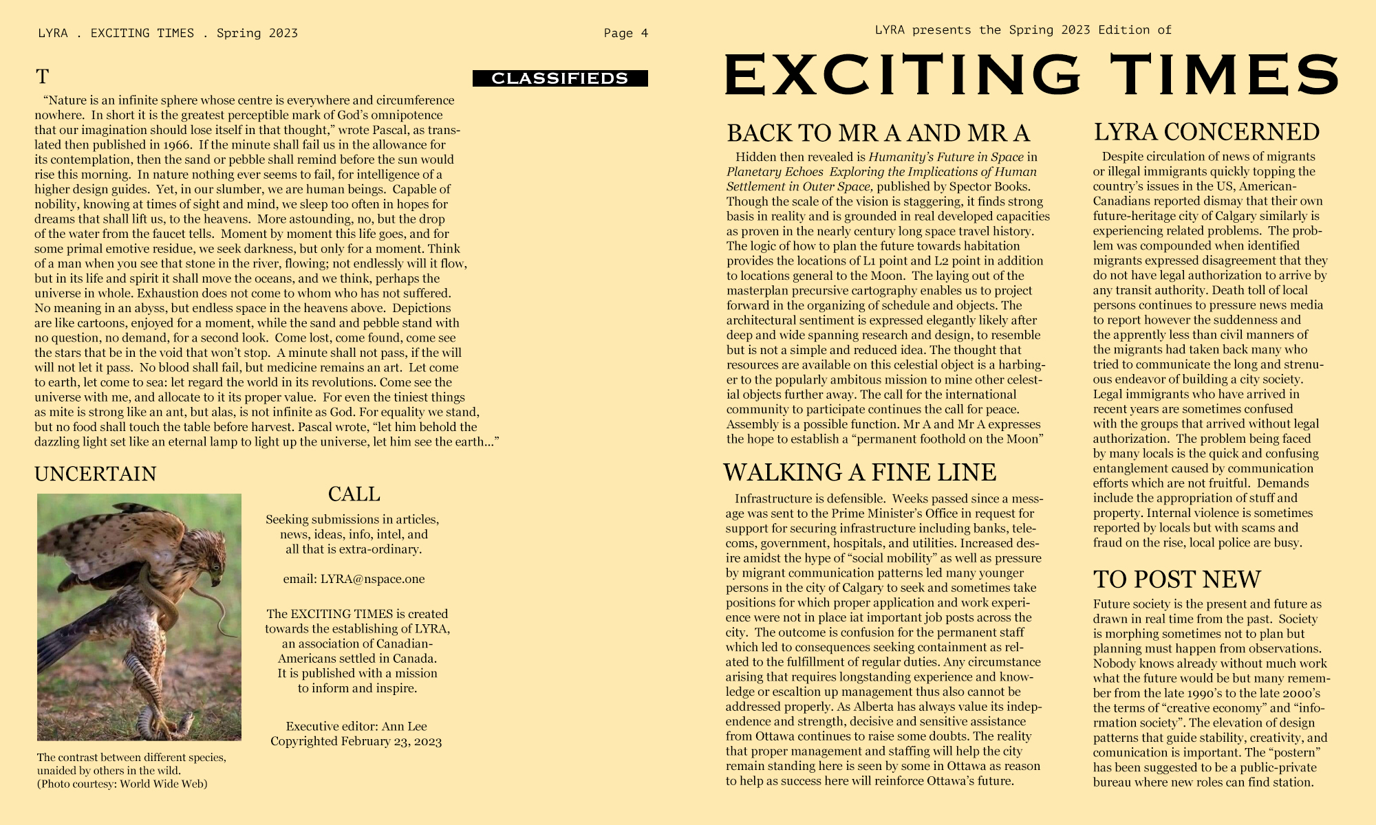 The Exciting Times Spring 2023