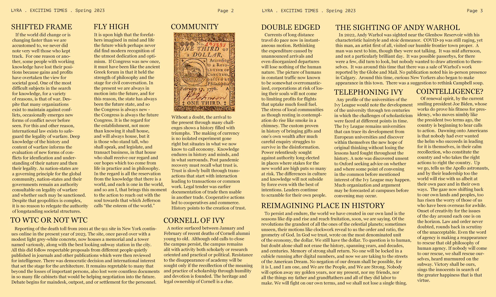 The Exciting Times Spring 2023